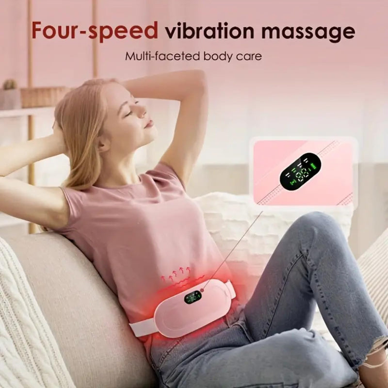 Wearable Heating & Vibration Massage Belt – Comfort & Relaxation for Back & Belly