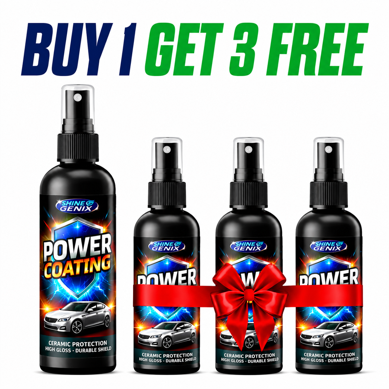 Nano Ceramic Coating Spray for Car | Deep Gloss (Pack of 4)