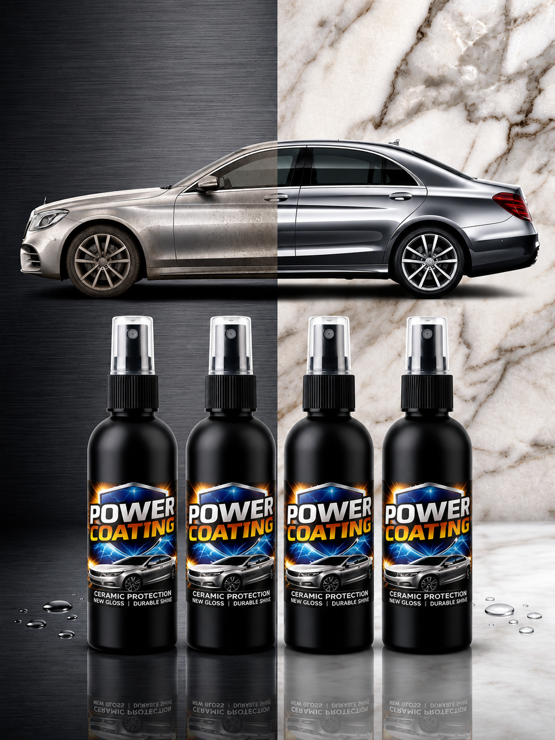 Nano Ceramic Coating Spray for Car | Deep Gloss (Pack of 4)