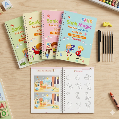 Magic Practice Copybook (4 Book + 10 Refill) (A-127)