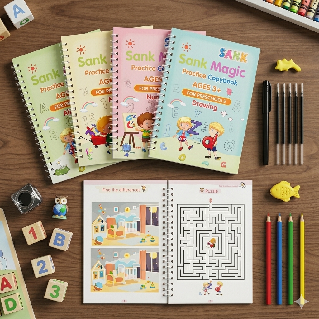 Magic Practice Copybook (4 Book + 10 Refill) (A-127)