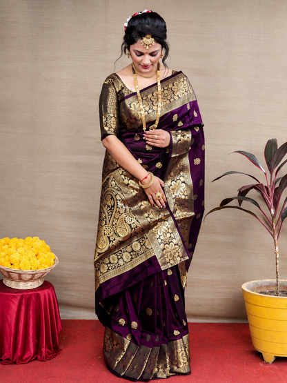Banarasi Silk Embellished Saree for Women
